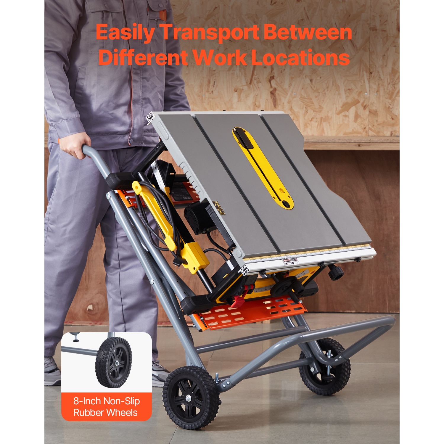 Portable Table Saw Stand With Wheels 350 Lbs Load Capacity Rolling Foldable_voghion.com